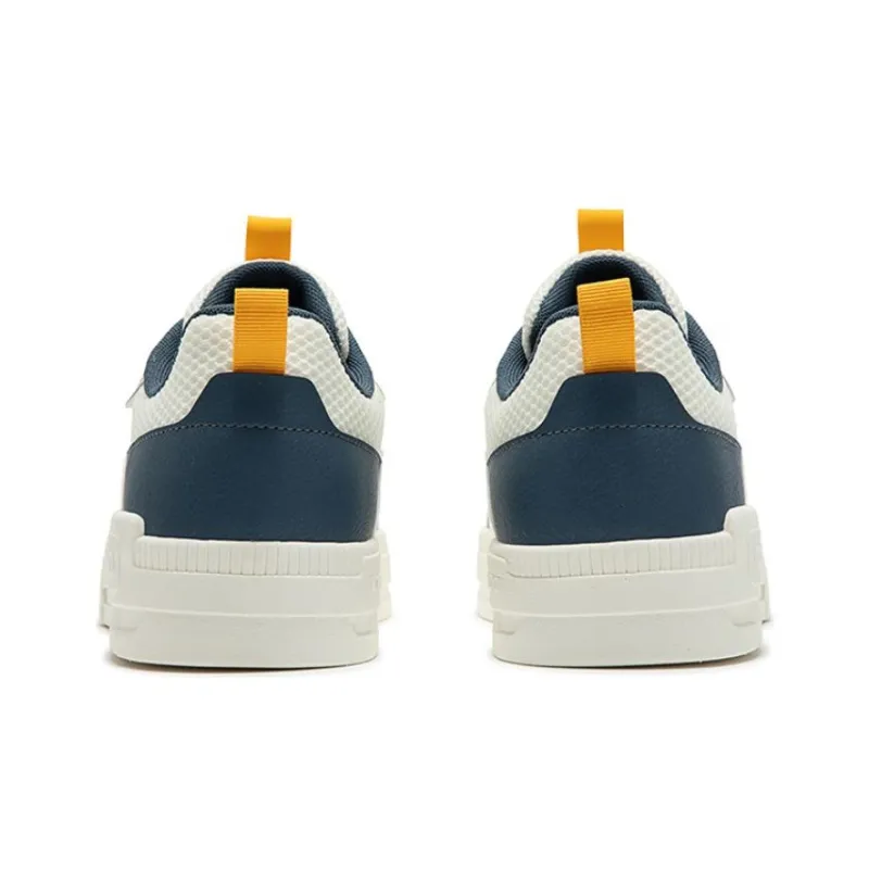 361° Cushioning, Breathable, Height Increasing Low Top Skateboard Shoes Men's White Blue-2