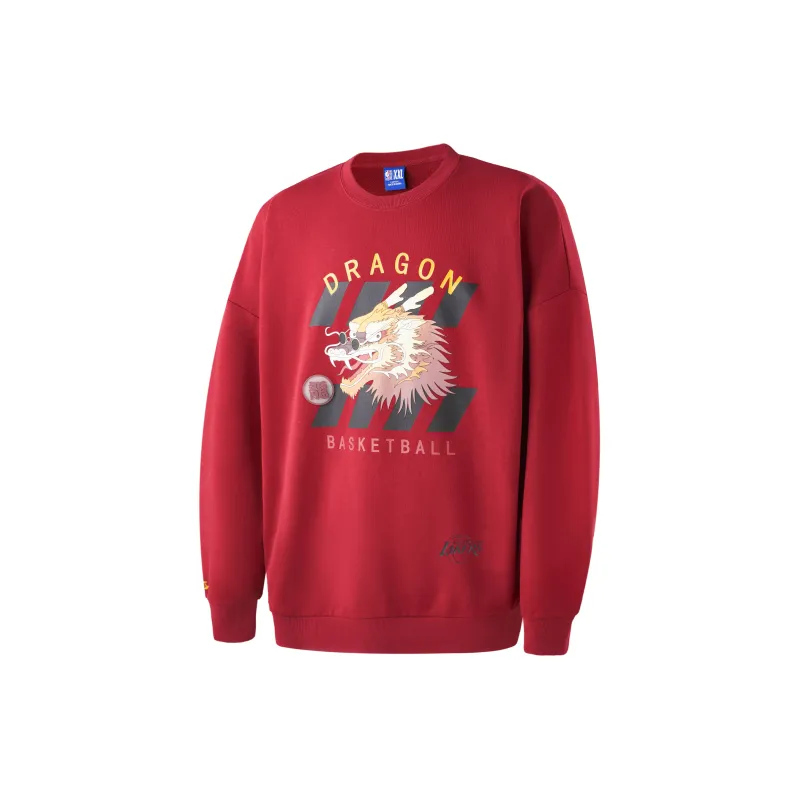 NBA Los Angeles Lakers Sweatshirts Unisex Deep Red-1