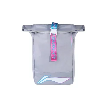 LiNing Fabric Blend Polyester Travel Bags Backpacks Large Size Men's Light Gray