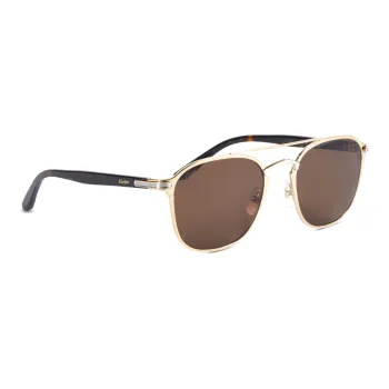 CARTIER Acrylic Resin Aviator Sunglasses Men's Gold