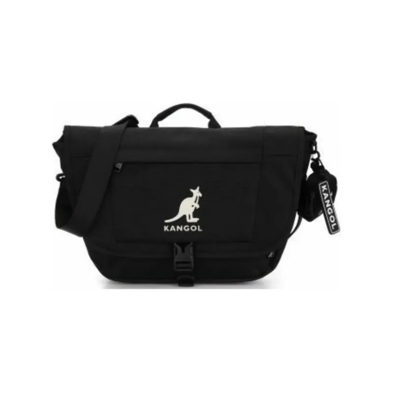 KANGOL Polyester Messenger Bag Portable Crossbody Bag Shoulder Bag Men's Black-0