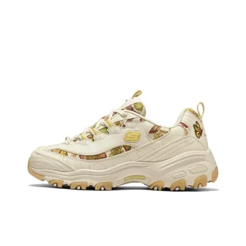 Skechers Cushioning Wear Resistant Low Top Chunky Sneakers Women's Natural