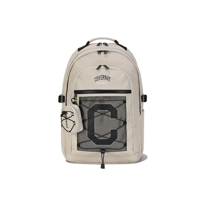 COVERNAT Nylon Backpack Unisex Beige-0