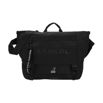 KANGOL Nylon Messenger Bag Portable Crossbody Bag Shoulder Bag Regular Unisex Black