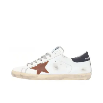 Golden Goose Super Star White Black Orange Suede Patch