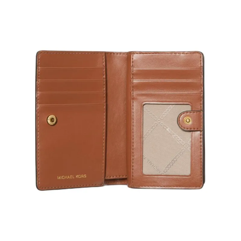 MICHAEL KORS Litchi Grain Leather Wallet Medium Size Women's Leather Brown-2