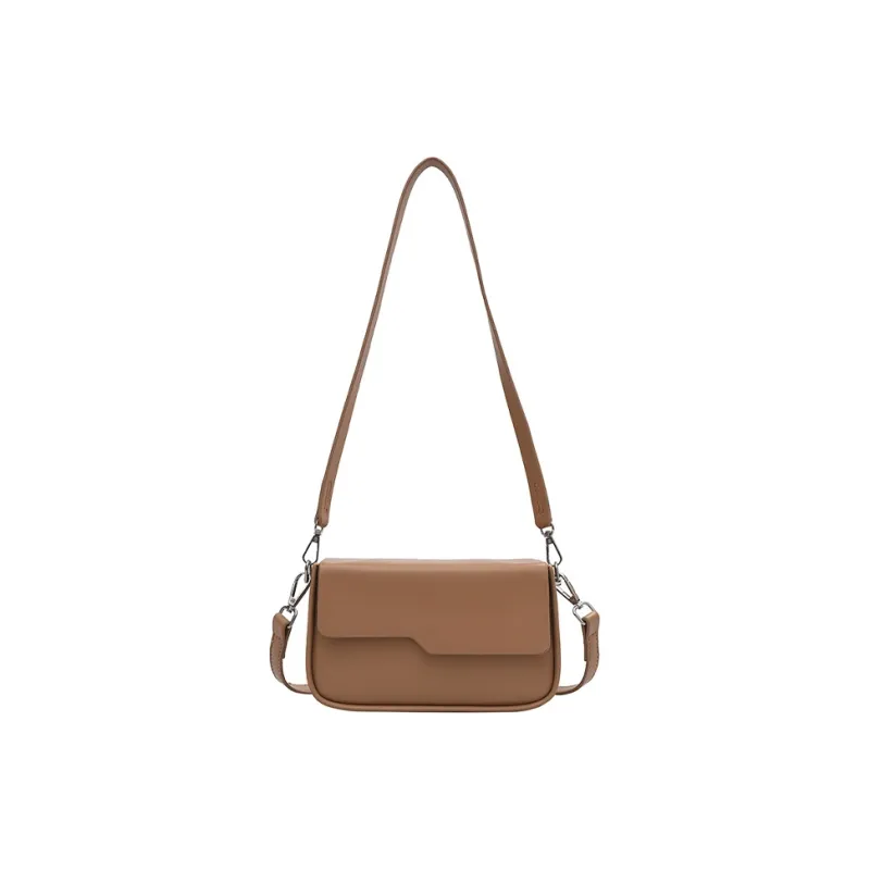 Jade En Plus PU Baguette Bag Small Square Bag Shoulder Bag Crossbody Bag Regular Women's Black/White/Khaki/Ecru/Green-1