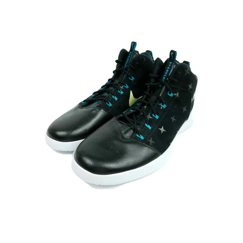 Nike Hyperfr3sh Print N7 Cushioning Anti-Slip And Wear-Resistant Mid-Top Casual Shoes Men's Black Blue Yellow-3