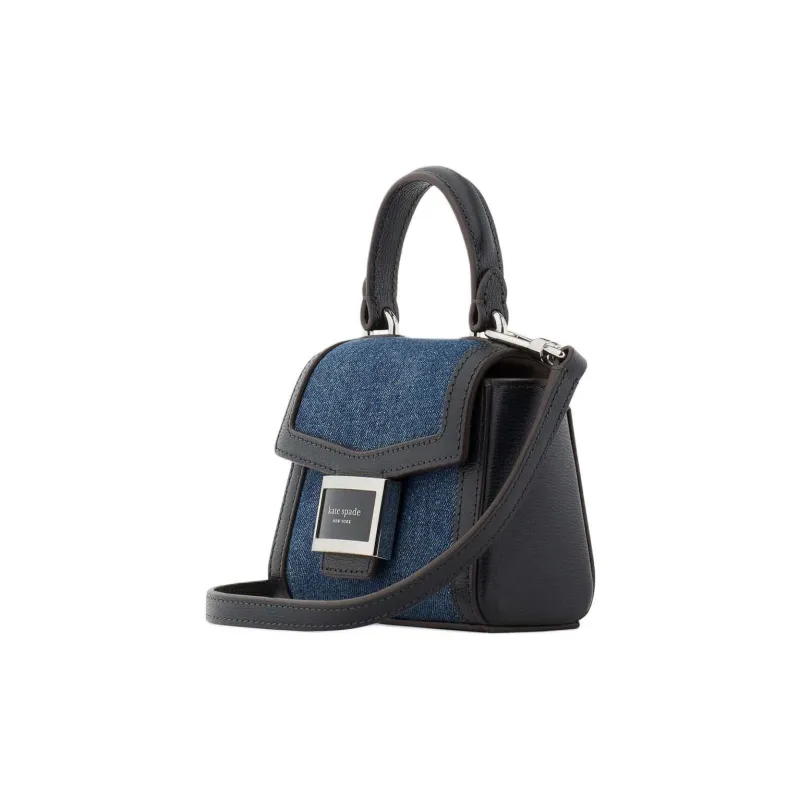 Kate Spade Katy Denim Shoulder Bag, Crossbody Bag, Handbag Trumpets Women's Winter Nights Are Numerous.-1