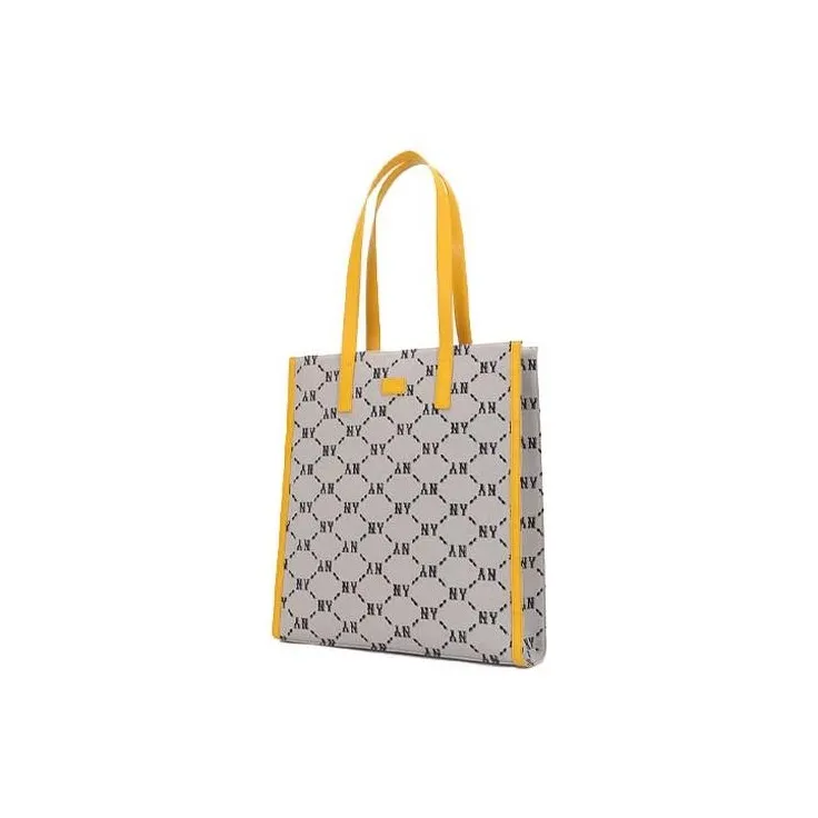 MLB Monogram Collection Polyester Tote Bag Shopping Bag Combo Bag Shoulder Bag Handbag Regular Unisex Yellow Brown-1
