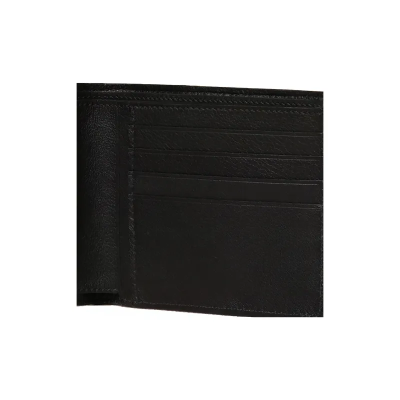 FERRAGAMO Cow Leather Wallet Men's Black-5