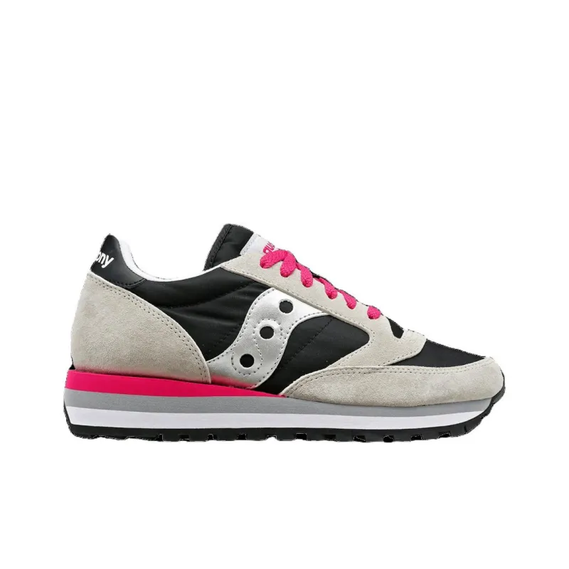 Saucony Jazz Triple Grey Black Pink Women's-1