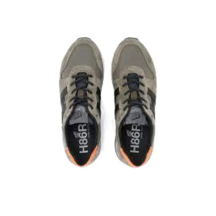 HOGAN H383 Wear-Resistant Low-Top Casual Shoes Men's Green-2