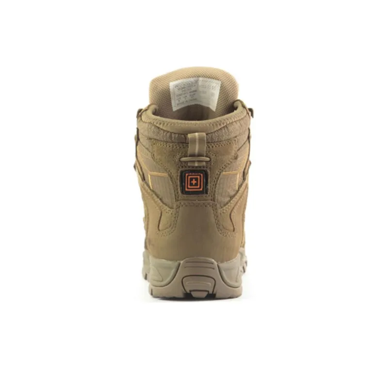 5.11 Cushioned Wear-Resistant Coverage High-Top Outdoor Shoes Men's Earth Brown-1