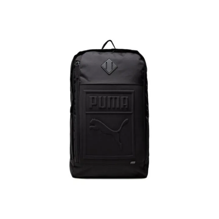 PUMA Artificial Leather Fabric Backpack Regular Unisex Black-5