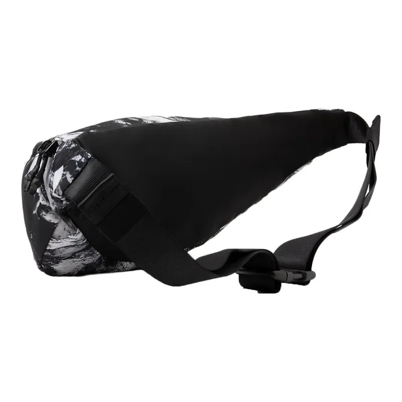 LiNing Fabric Sports Waist Bag Regular Unisex Black And White All Over Print Multicolor-1