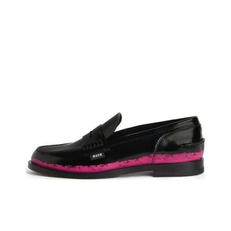 MSGM Penny-slot Leather Loafers-0