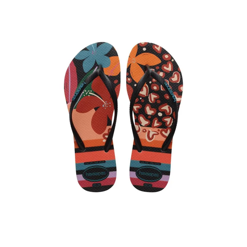Havaianas Rubber Sole Slip Resistant Flip Flops Women's Multicolor-2