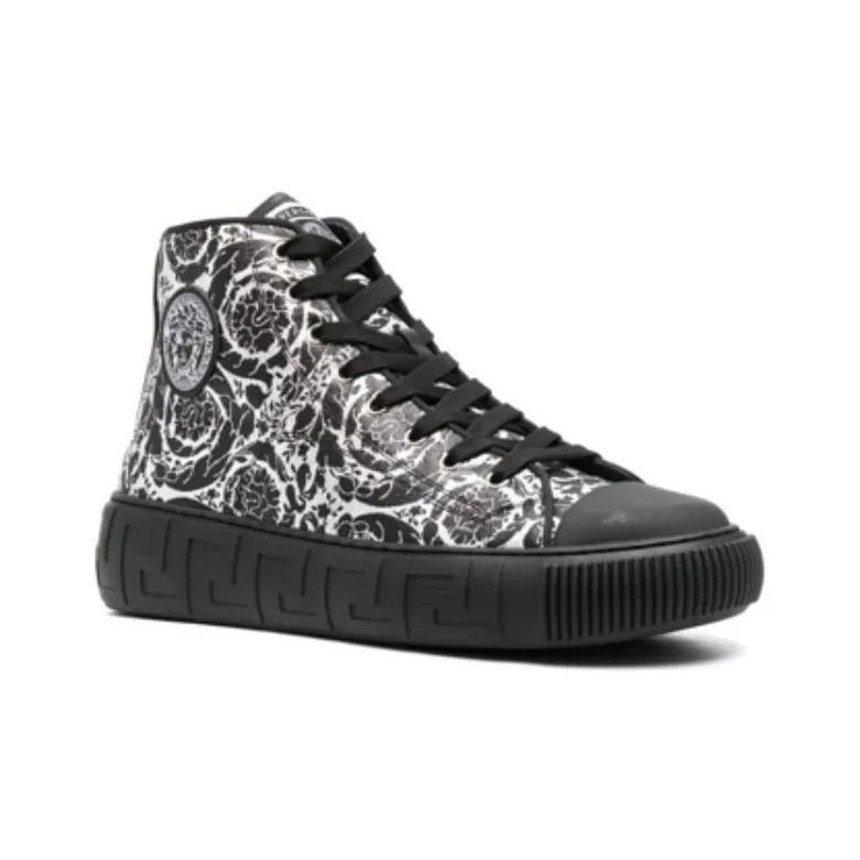 FANSIZHE High Top Stylish Skateboarding Shoes Men's Black-2