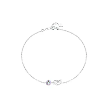 COISE S925 Silver Anklets Women's