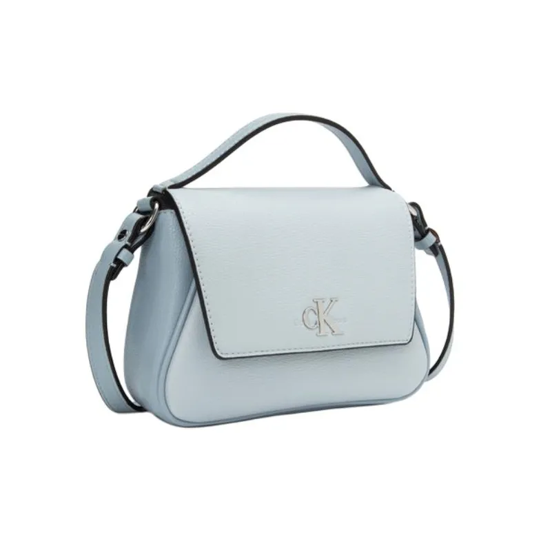 CALVIN KLEIN PU Crossbody Handbag Women's Light Blue-1