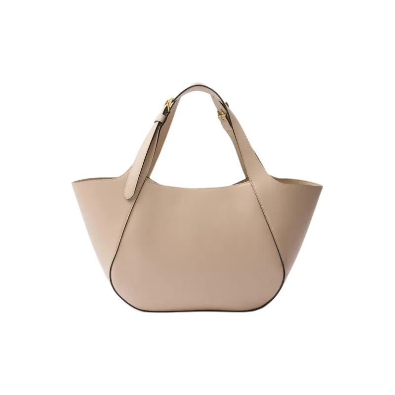 PRADA Leather Tote Bag, Shopping Bag, Handbag Medium Size Women's Travertine-2