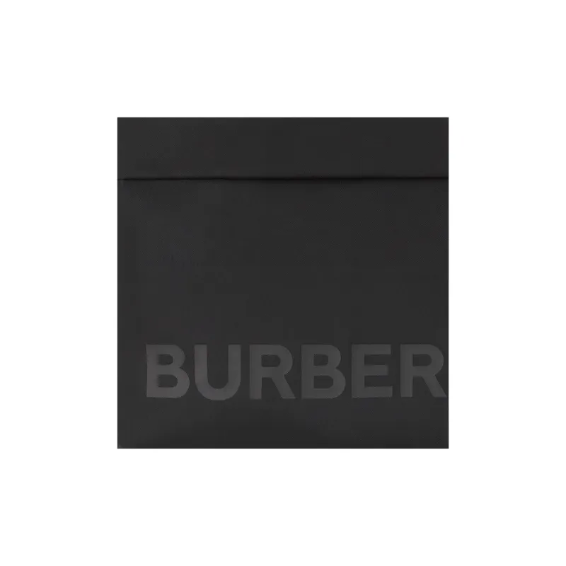 Burberry Logo Print Nylon Crossbody Bag Black-5