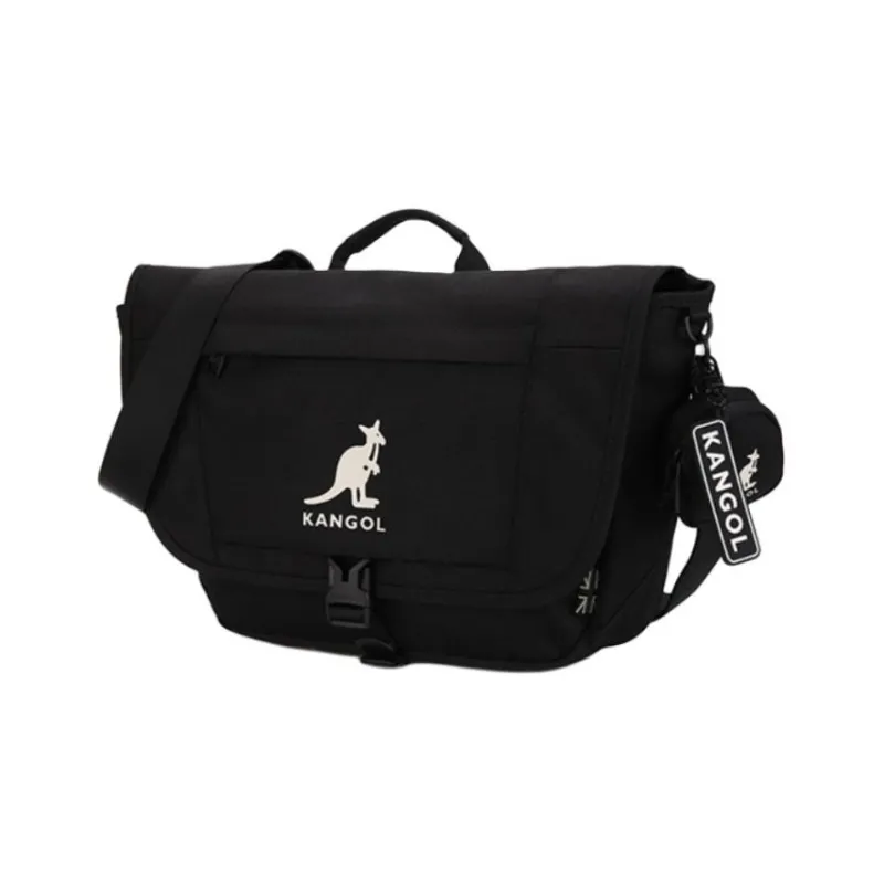 KANGOL Polyester Messenger Bag Portable Crossbody Bag Shoulder Bag Men's Black-1