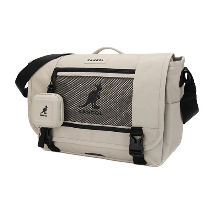KANGOL Nylon Messenger Bag Crossbody Bag Shoulder Bag Unisex Beige-1