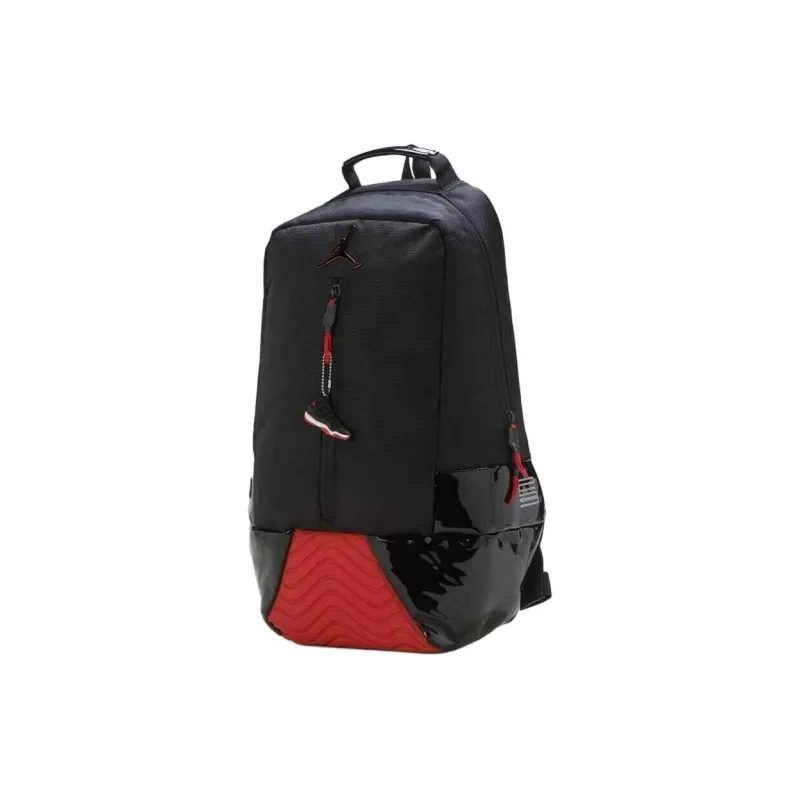 Jordan Nylon Fabric Basketball Bag Backpack Regular Men's Black Red-4