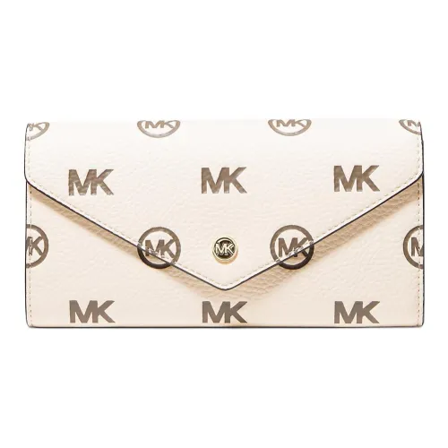 MICHAEL KORS Jet Set Travel Polyurethane Wallet Large Size Women's White