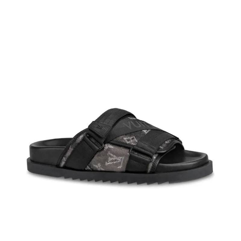 LOUIS VUITTON Honolulu Stylish Sandal Men's Black-1