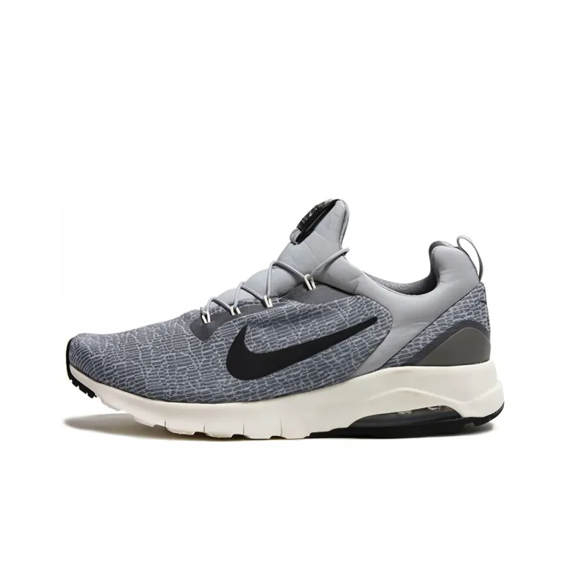 Nike Air Max Motion Cushioned Slip-Resistant Breathable Low-Top Marathon Running Shoes Men's Gray-0