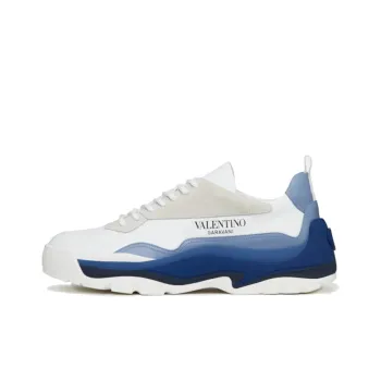 Valentino Gumboy Anti Slip Wear Resistant Low Top Chunky Sneakers Men's White Blue