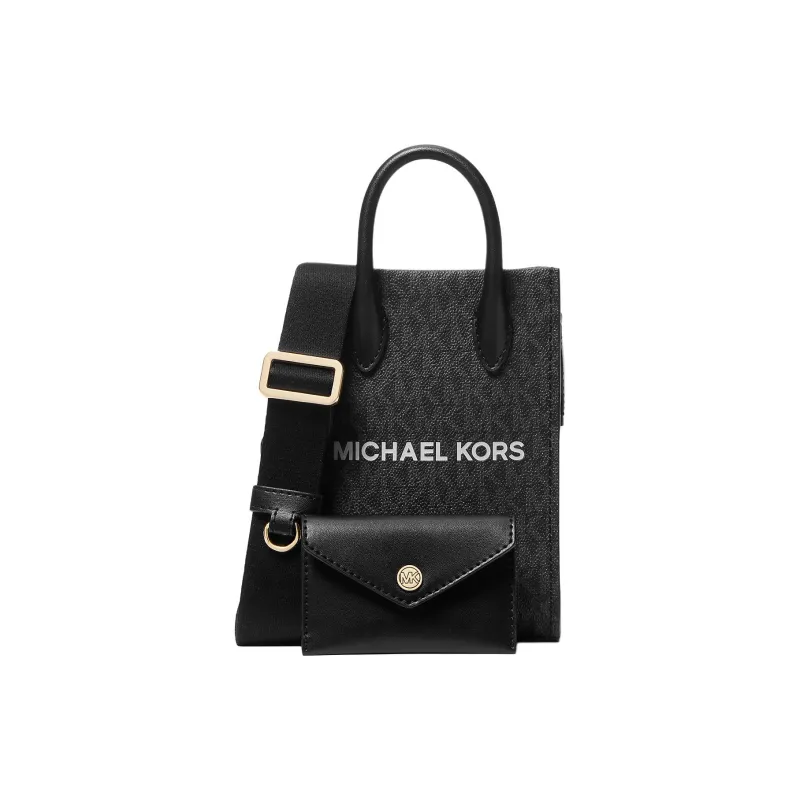 MICHAEL KORS Mirella Canvas Combo Bag Canvas Bag Shoulder Bag Crossbody Bag Extra Small Women's Black-0