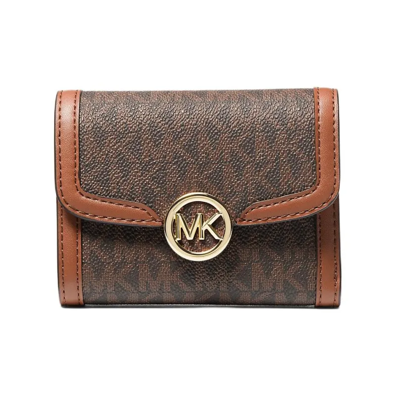 MICHAEL KORS Canvas Wallet Medium Size Women's Brown-0