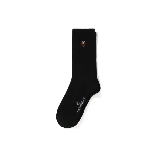 A BATHING APE Knee-High Socks Men's Black