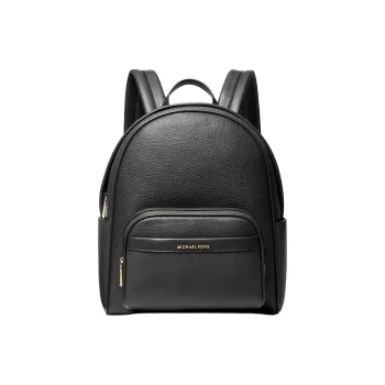 MICHAEL KORS Litchi Grain Leather Backpack Medium Size Women's Black