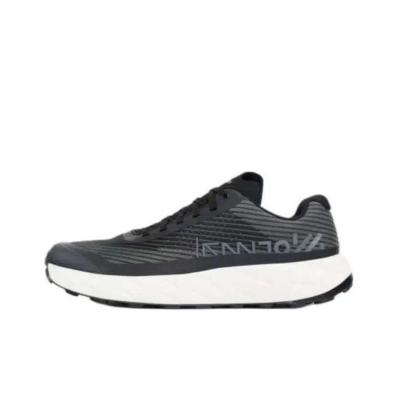 NNormal Kjerag Cushioning, Slip Resistant, And Abrasion Resistant Low Top Running Shoes Unisex Black Gray-0