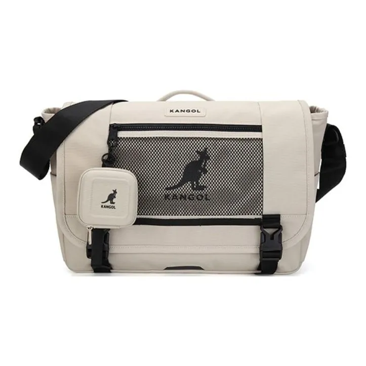 KANGOL Nylon Messenger Bag Crossbody Bag Shoulder Bag Unisex Beige-0