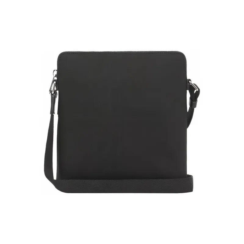 Burberry Logo Print Nylon Crossbody Bag Black-3