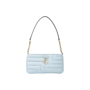 Jimmy Choo Avenue Nappa Leather Handbag Shoulder Bag Women's Ice Blue