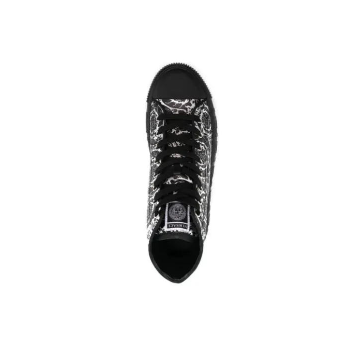 FANSIZHE High Top Stylish Skateboarding Shoes Men's Black-5