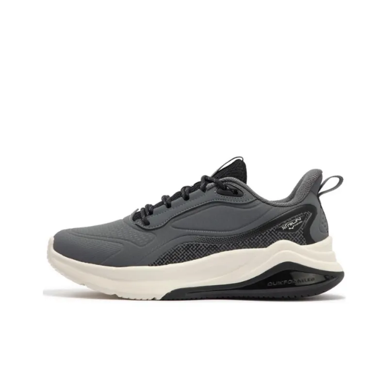 361° Cushioned Slip Resistant Low Top Running Shoes Men's Gray Black-0