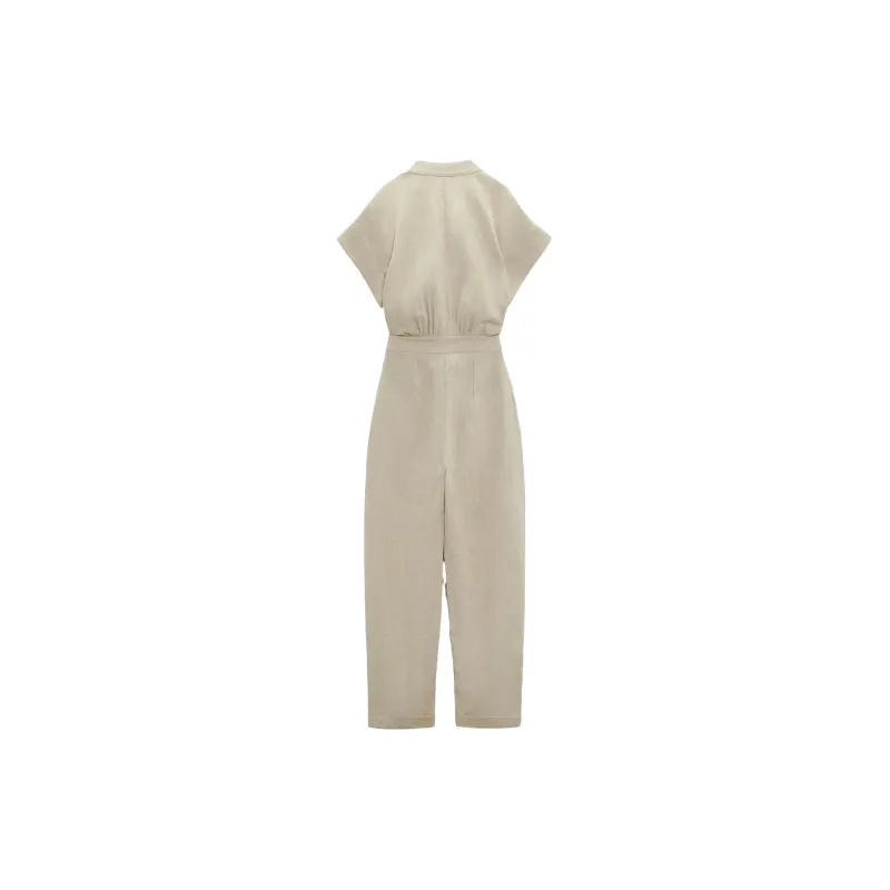 ZARA Jumpsuits Women's Beige-1