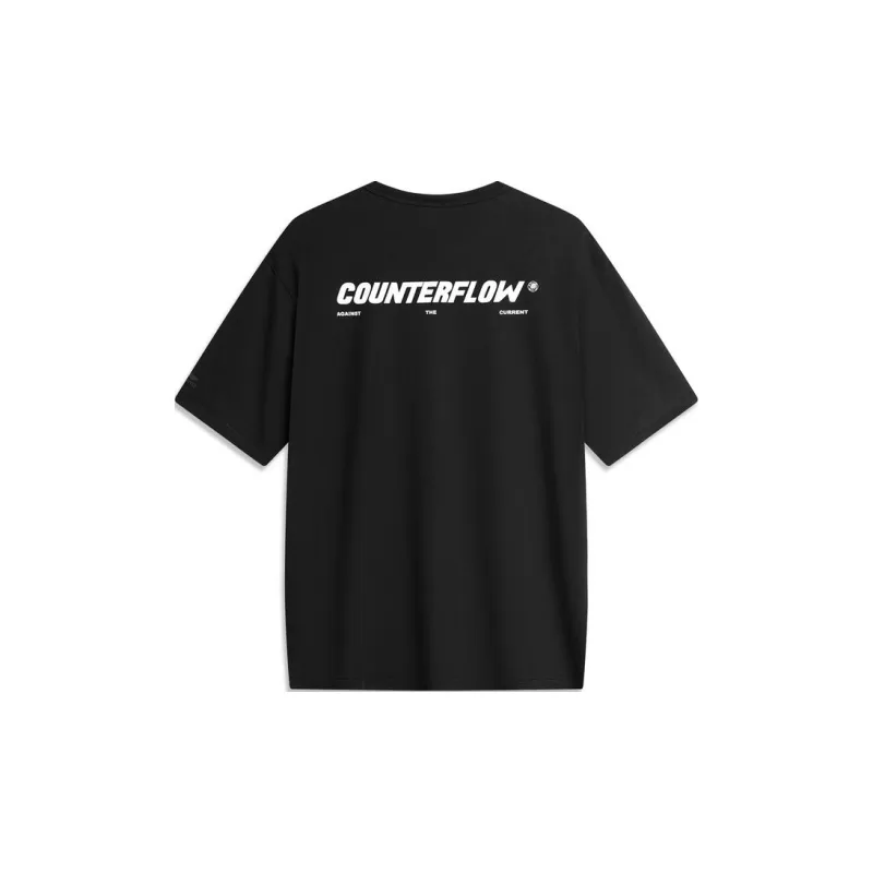 LiNing Drop Shoulder Sleeve T-Shirt Unisex Black-1
