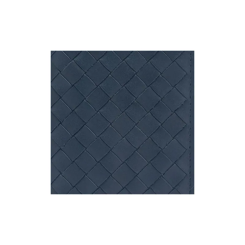 Bottega Veneta Intrecciato Leather Wallets Card Holders Men's Marine Blue-4