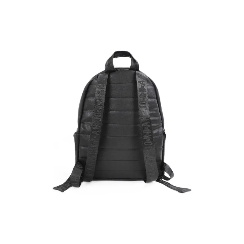 Jordan Leather Backpack Small Size Unisex Pure Black-3
