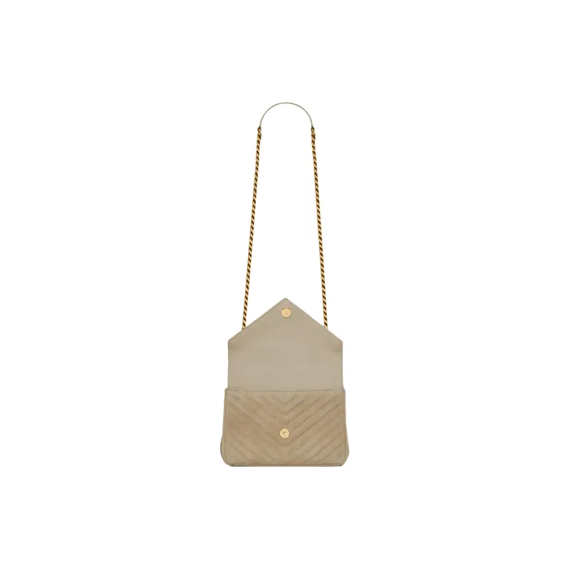 SAINT LAURENT Calfskin Crossbody Bag Shoulder Bag Women's Matte Gold-2