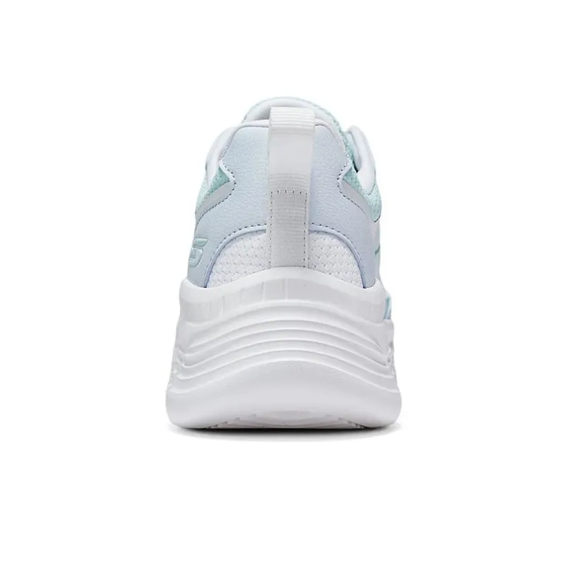 Skechers Cushioning Wear Resistant Low Top Casual Shoes Women's Blue White-4